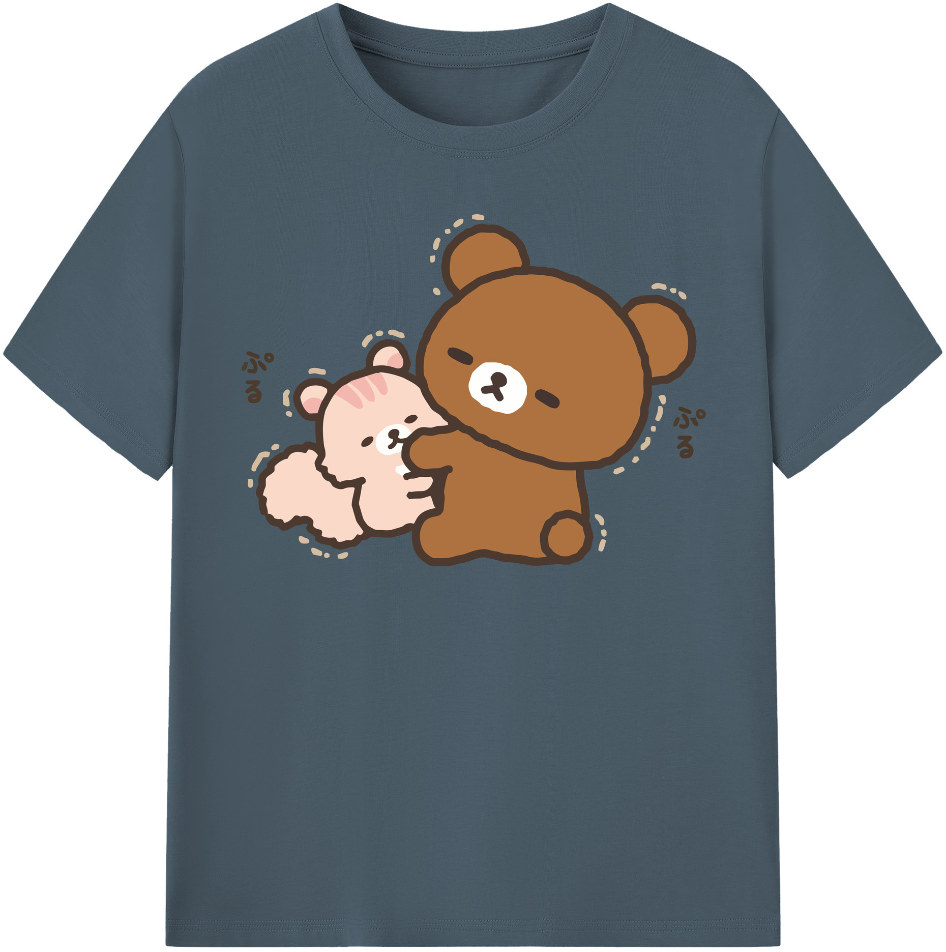 （画像用） リラックマ リラックマ キイロイトリ Rilakkuma Korilakkuma Kiiroitori 綿100％半袖Tシャツ（フロントプリント）